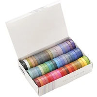 60 pcsset rainbow solid color decorative adhesive tape masking washi tape set diy scrapbooking sticker label stationery