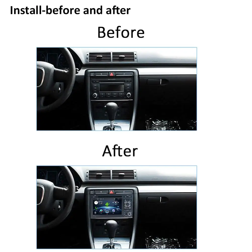 2din четырехъядерный 7 дюймов Android 10 0 автомобильный DVD плеер для Audi A4 GPS навигация