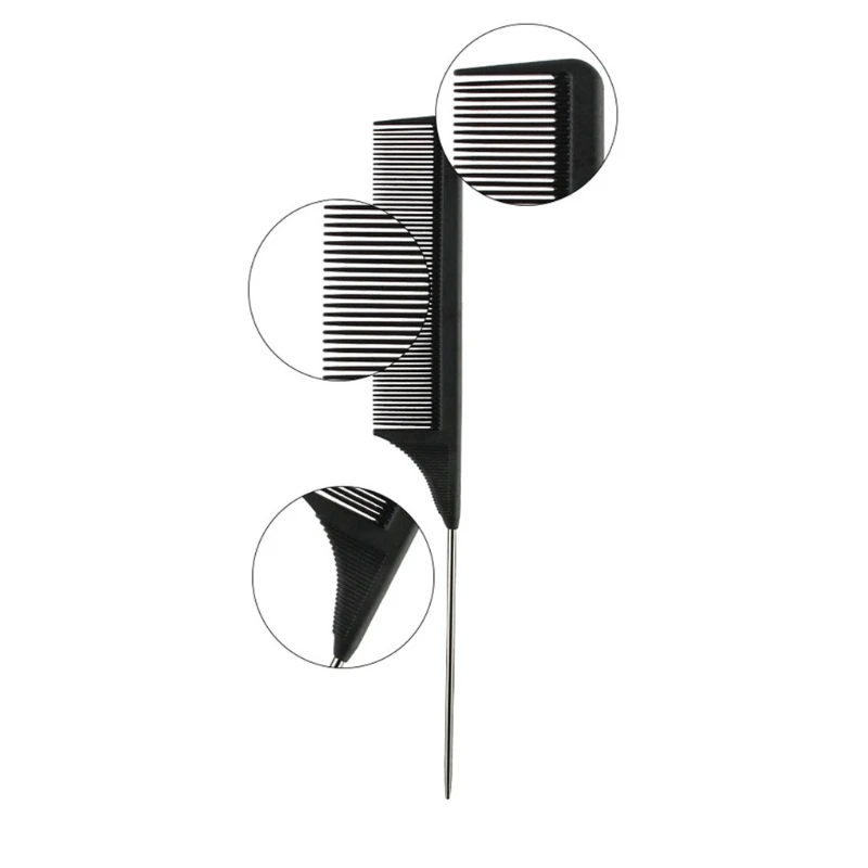 

1Set Non-slip Fashion Hair Clips Steel Tail Comb Hairdressing Tool Hair Claw Salon Section Clip for Women and Girls 27RC