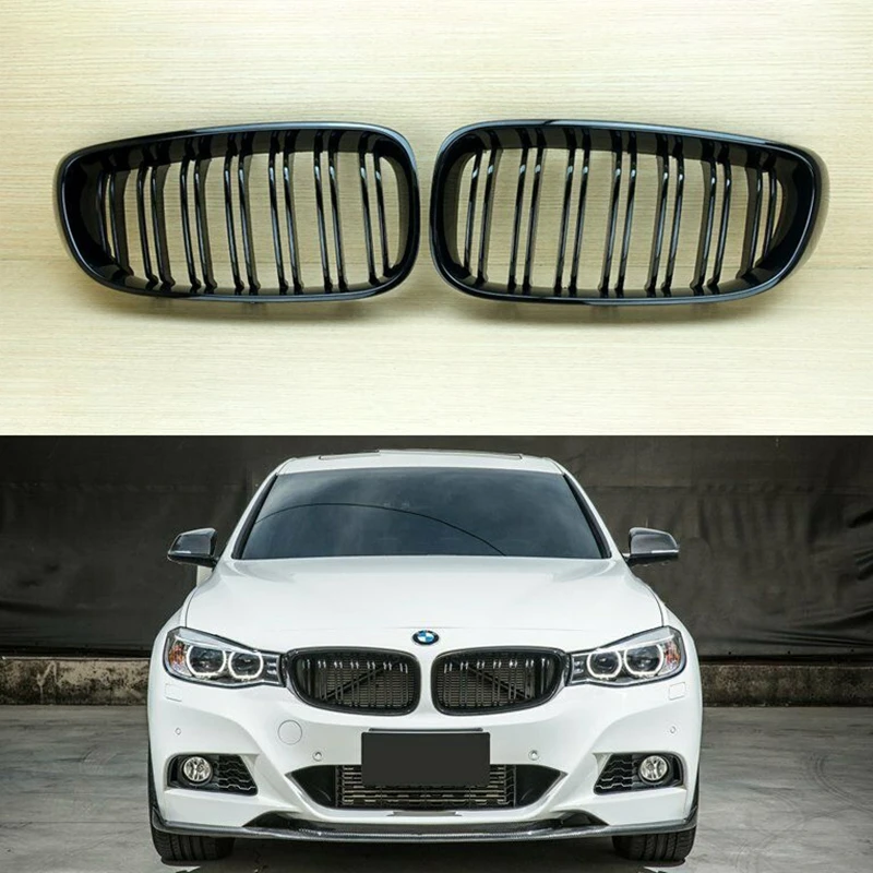 

1 Pair ABS Gloss Black Front Grill Front Bumper Racing Grille for BMW F34 3 Series GT Gran Turismo 340i 328i xDrive 2013-2020