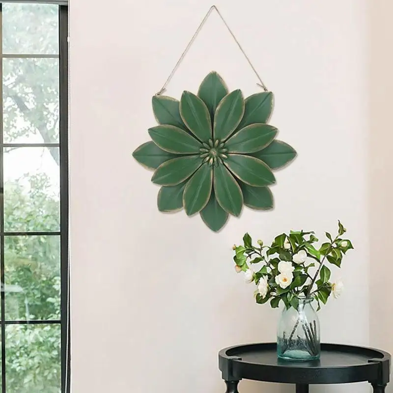 

Metal Flowers Wall Decor Metal Flower Wall Art Hanging Wall Sculptures For Indoor Front Door Hanging Decoration