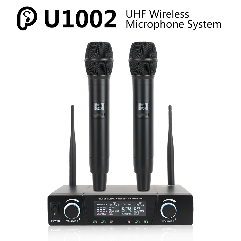 Профессиональный микрофон XTUGA U1002 UHF двойная Беспроводная микрофонная система 2