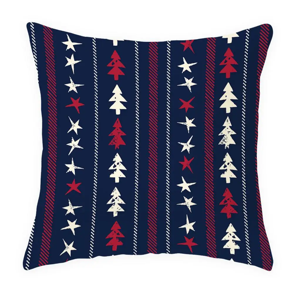 

Christmas Pillow Cover Classic Pillowcase With Peach Skin For Sofa Waist Pillow Cushion 18x18in
