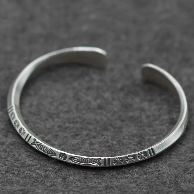 S925 Стерлинговое Серебро винтажное серебро ручной работы мужские и женские