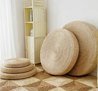 hot natural straw round pouf tatami cushion floor cushions meditation yoga round mat zafu chair cushion