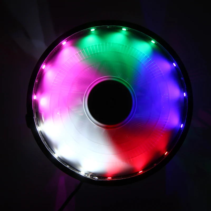 Для Intel LGA1156/1155/AM3 + AM2 +/FM1 розетка 1 шт. 12 см RGB CPU вентилятор охладитель тихий