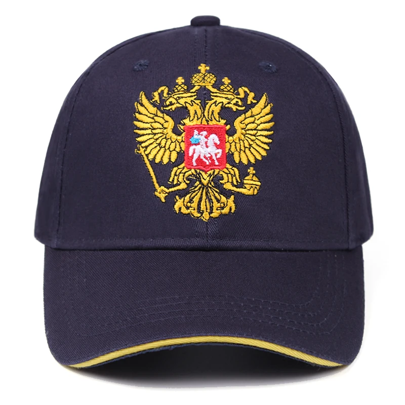 Бейсболка с национальным гербом России для мужчин летняя кепка от солнца спорта