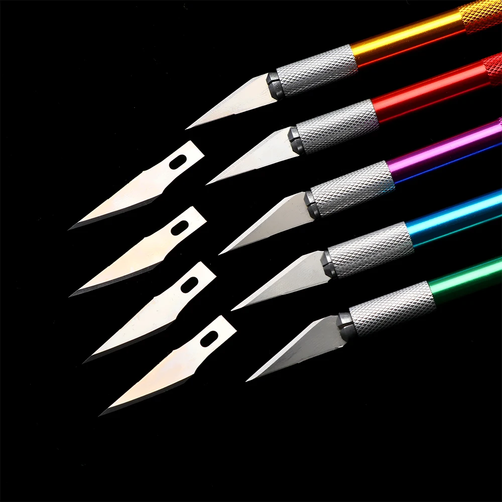 

1 Set 6 Blades Mobile Phone PCB DIY Repair Manual Tool + Non-slip Metal Scalpel Tool Set Tool Carving Tool Edc Knife