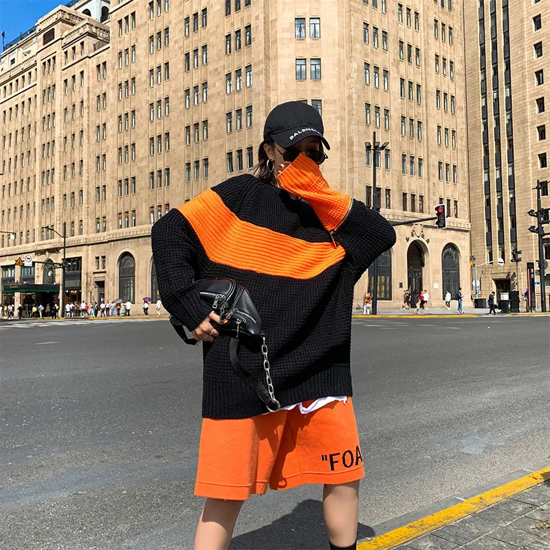 2019 зимний модный вязаный свитер с высоким воротником женская одежда женские