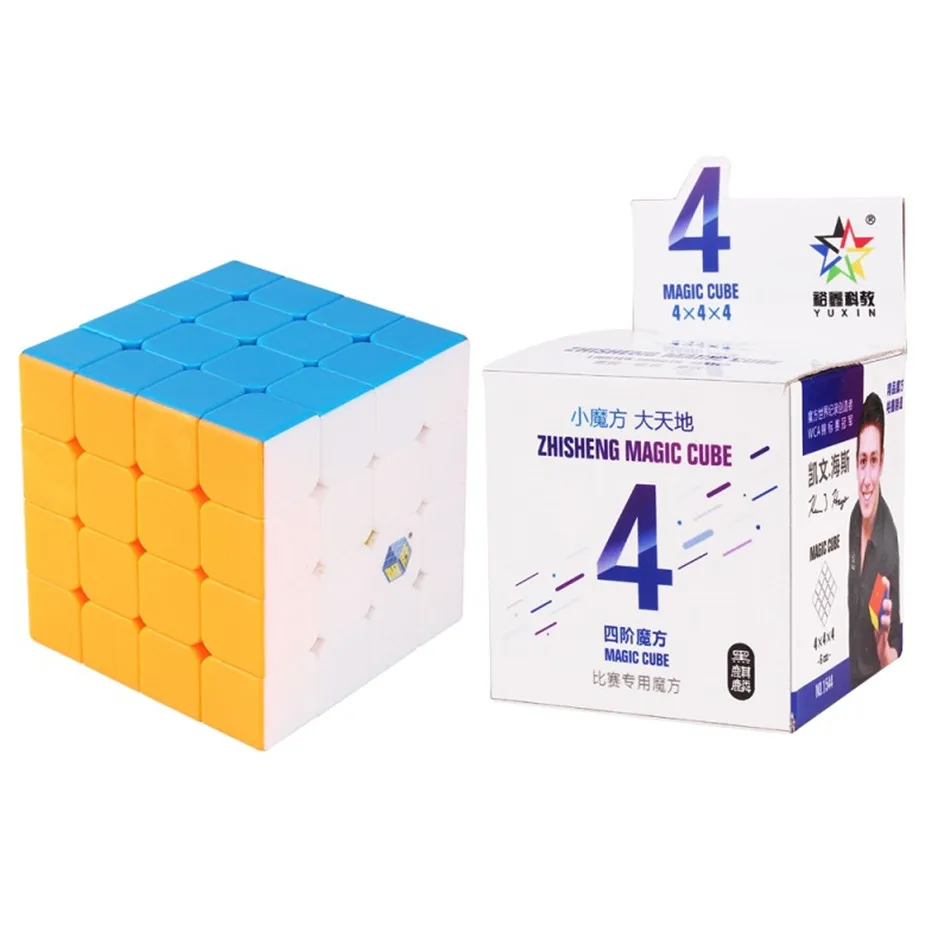 

Yuxin кубик рубик Black Kirin кубик рубика 4x4x4 Master Cube Stickerless 4X4 Speed кубик рубика 4 на 4 развивающие игрушки кубики для детей Кубик Рубика головоломка