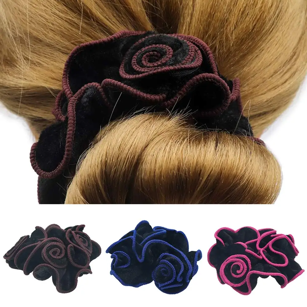 Женские бархатные резинки для волос золотистые фиксации хвостиков эластичные 1