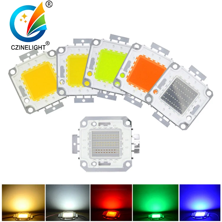 10pcs/bag Czinelight 12v-36v 10w 20w 30w 50w 100w High Bright Emitting Full Spectrum Cob