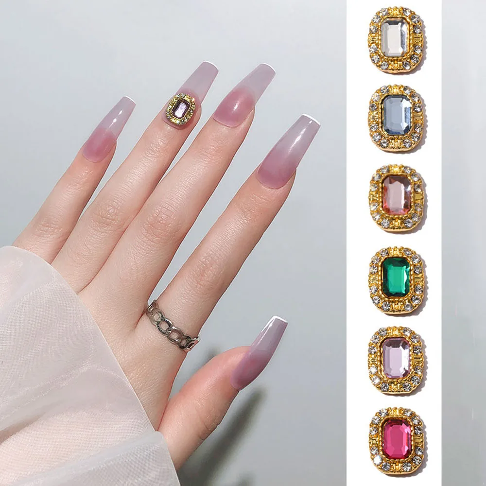 

2pcs Colorful Crystals Nail Art Rhinestones Charms Gems Stones For Nail Art Decoration DIY Diamond Jewelry