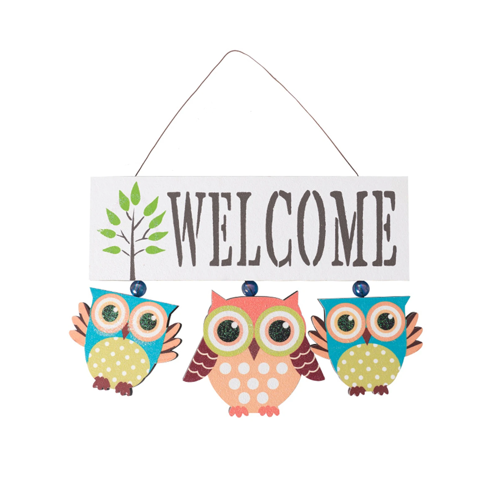 

Деревянная подвеска в виде совы с надписью «Добро пожаловать»