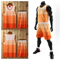 kid men gradient basketball jerseys sets college basketball shirt uniforms cheap basketball kits suit side pockets customized