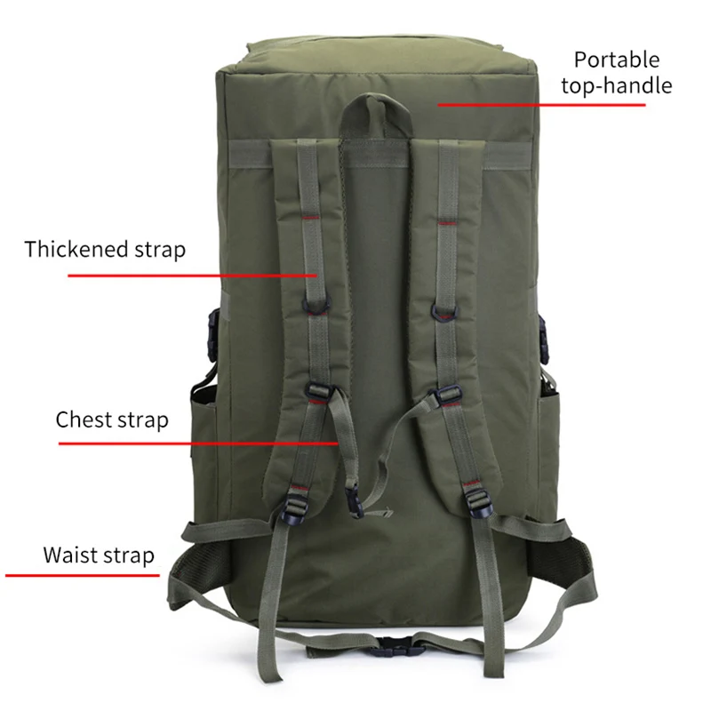

110L 130L Men Hiking Bag Camping Backpack Large Army Outdoor Climbing Trekking Travel Rucksack Tactical Bags Luggage Bag XA860WA