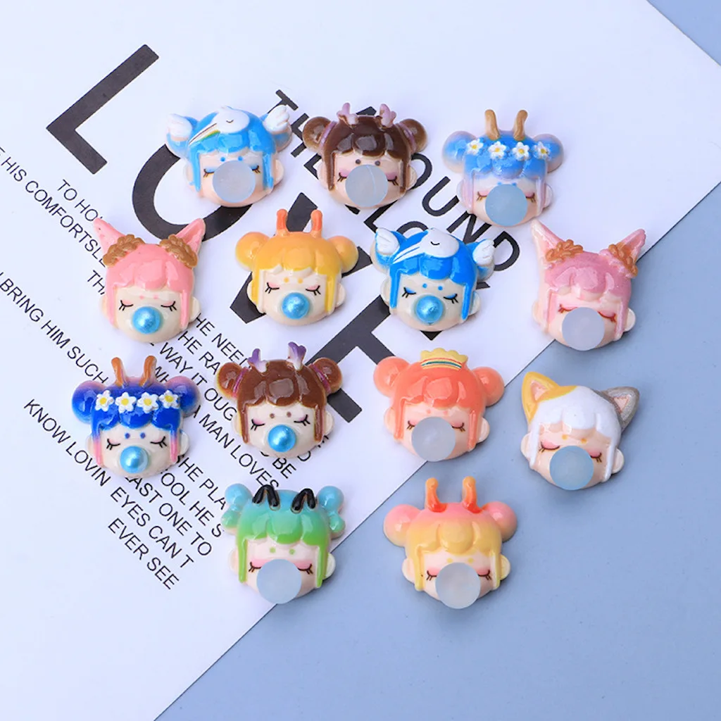 

Blind box bubble girl half face patch cream glue crystal drop glue DIY mobile phone case self-made jewelry resin accessories