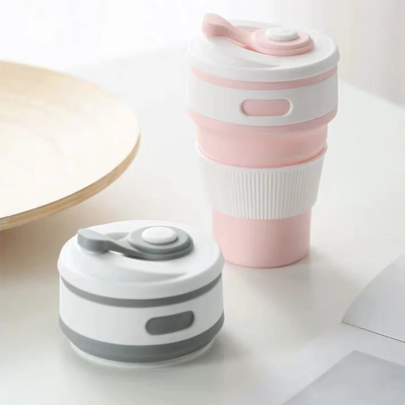 Складная портативная силиконовая телескопическая Питьевая кофейная чашка