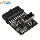 Внутренний IDC 20-контактный разъем материнской платы, USB 3,0 (3,1 Gen 2), 20-контактный разъем для A-Key 20-контактного разъема, конвертер для адаптер для монтажа на панель типа C