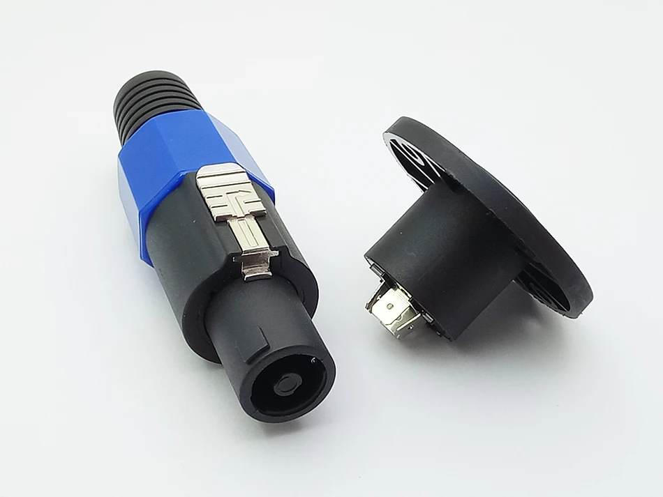 1 комплект 4 Pin Speakon штекер+ гнездо разъем круглой формы Панель Крепление преобразователь усилителя R разъем