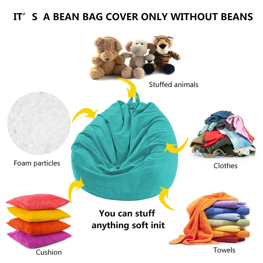 Чехол для диванов Lazy Bean Bag наполнитель стульев из льняной ткани мешок отдыха