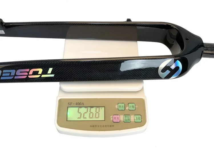 

full carbon fiber MTB hard fork color laser marking straight tube 1-1 8" 26.8MM 26 / 27.5 / 29 inch disc brake bicycle fork 550g