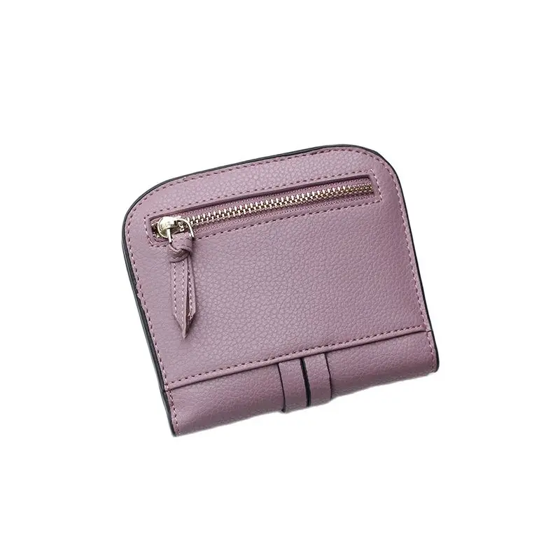 Натуральная кожа коровы женские милые тонкий бумажник с металлическим кольцом