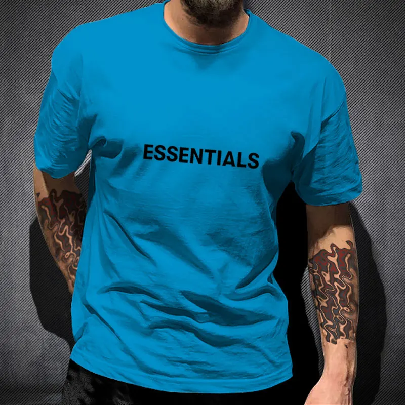 

FOG ESSENTIALS Homme T-shirt 100% Cotton Brand Men's T Shirt Classic Short Sleeve Clothes Casual Streetwear Tshirt Men Tops Tee