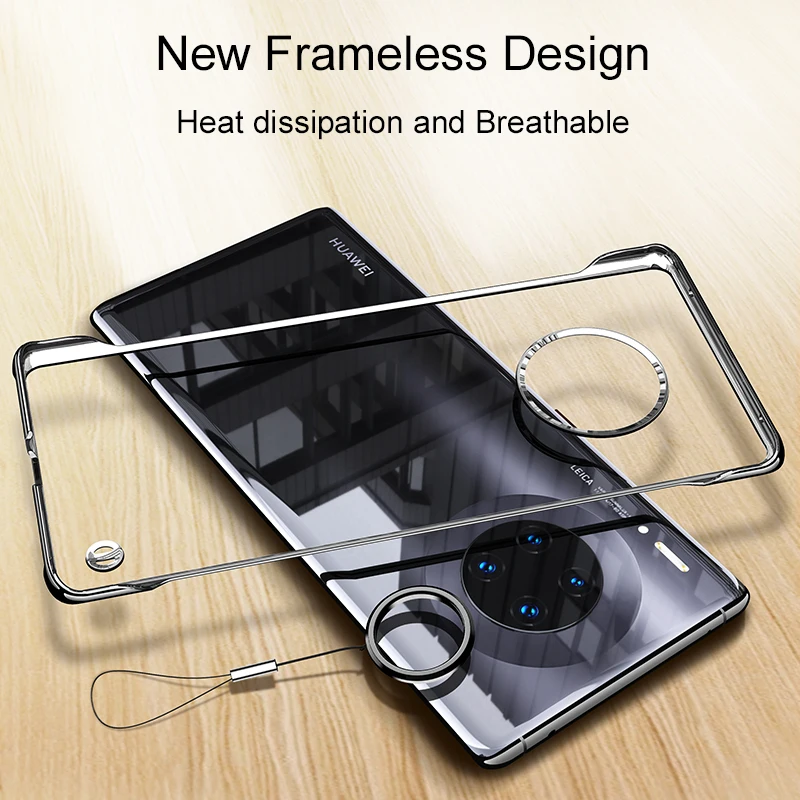 Luxury Plating Case For Huawei Mate 30 Pro Transparent Frameless Hard Back Cover Mate30 Phone Cases |