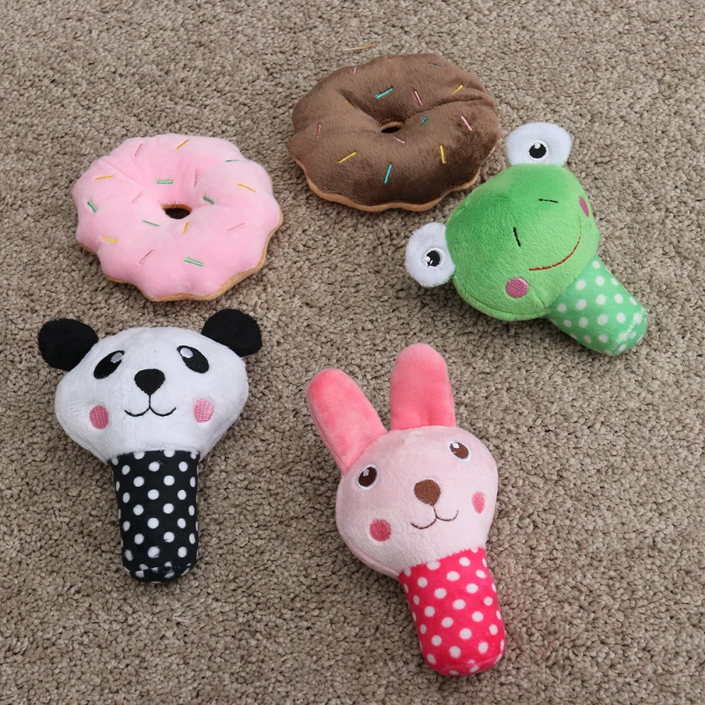 5 шт. пищалка Игрушки для маленьких собак пищевые животные плюшевые игрушки