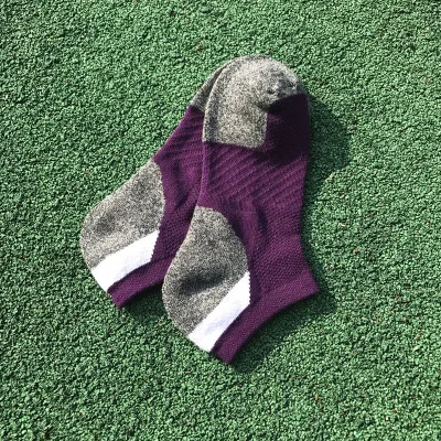 purple Осень-зима модные хлопковые повседневные мужские носки высокого качества брендовые черные носки для мужчин ЕС 39-44 Meias - Цвет: purple