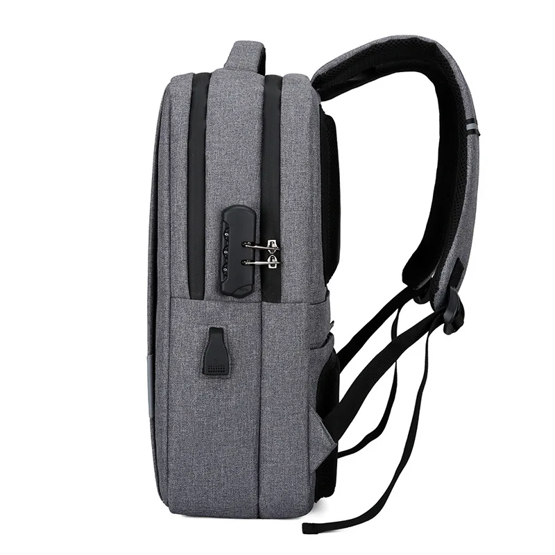 Мужской рюкзак подходит для 15 6 дюймов ноутбук USB подзарядки многослойная