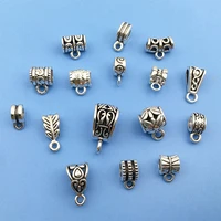 30pcslot antique silver charm beads pendant clasp connectors for bracelet necklace jewelry making craft accessories diy jewelry