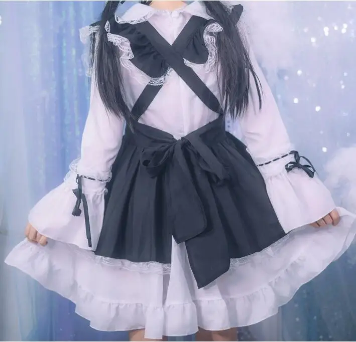 

Sexy Lolita Women French Apron Kawaii Sisters Costume Maid Servant Cosplay Dress Uniform Erotic Role play