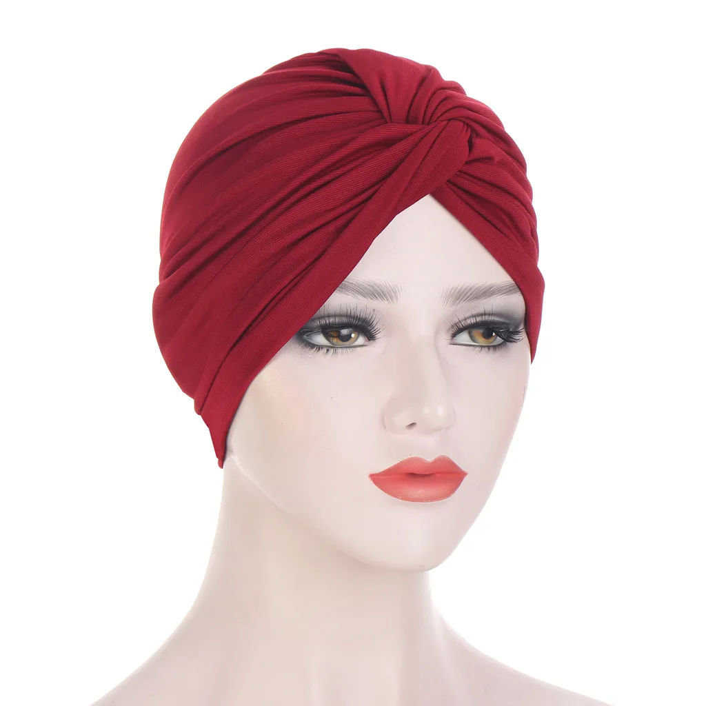

Double women's twist hat Muslim fashion base hat