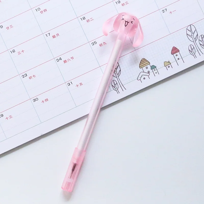 Креативный милый кролик с большими ушами Пластик гелевая ручка Прекрасный Kawaii из