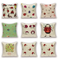 high quality cartoon pillows home decoration green cushion covers custom luxury throw pillow cute ladybug cushion for chair