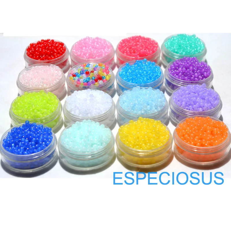 Бусины акриловые разноцветные для изготовления ювелирных изделий 4 мм