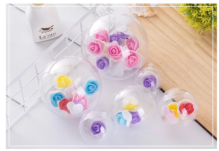 75 шт. 4/5 см декорации на рождественскую елку шар прозрачная открывающаяся задняя