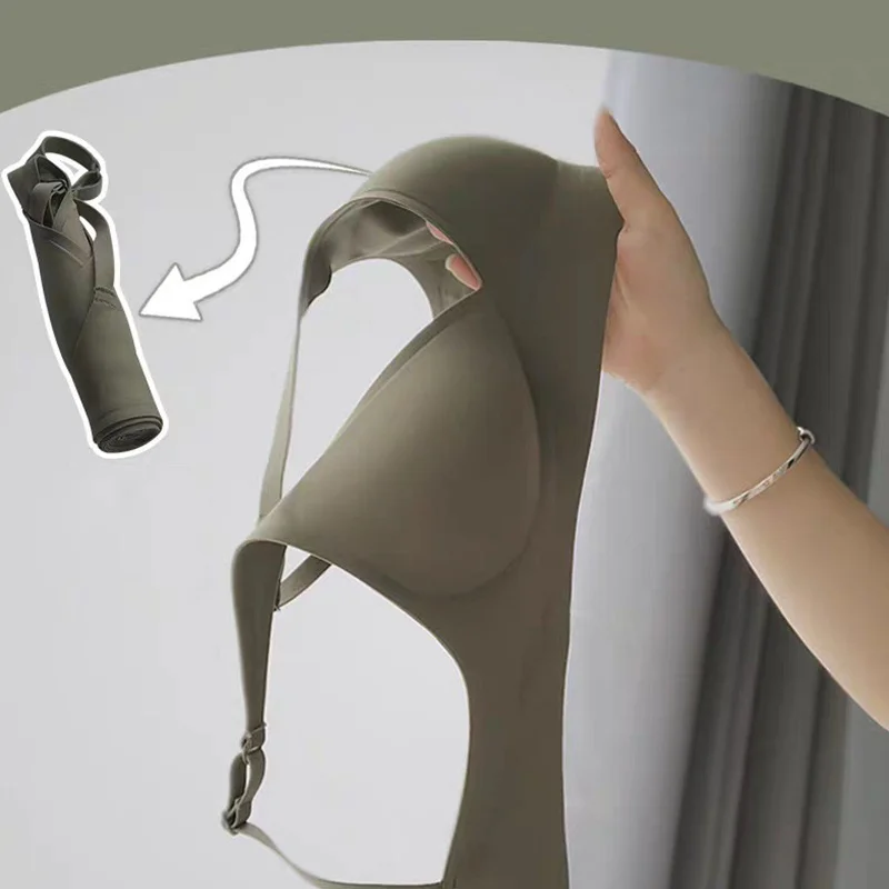 

Japan Seamless no wired S-XXL soft bra macaron Sexy Lingerie Vest bra push up deep V Gather together underwear ladies bra