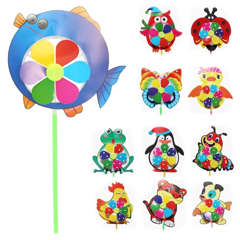 HBB Cartoon Animal Windmill Wind Spinner Pinwheel Home Garden Yard Decor Kids Toys |