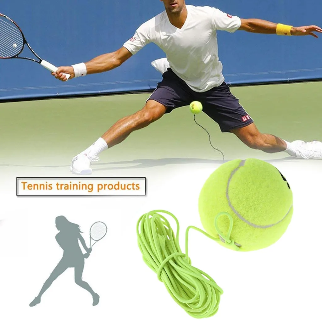 Теннисный мяч 1 шт. с ниткой Одноместный тренажер тренировочный используемый для