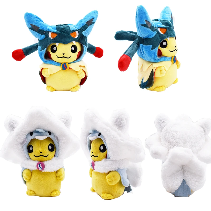 Горячие игрушки 20-24 см 7,9-9,4 ''Пикачу Косплей тиранитар Hydreigon Charizard Snorlax Ampharos Garchomp Мягкие плюшевые игрушки плюш