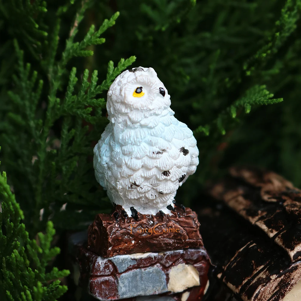 FairyCome набор из 3 вида стилей миниатюрные фигурки сов Смола ремесло крошечные