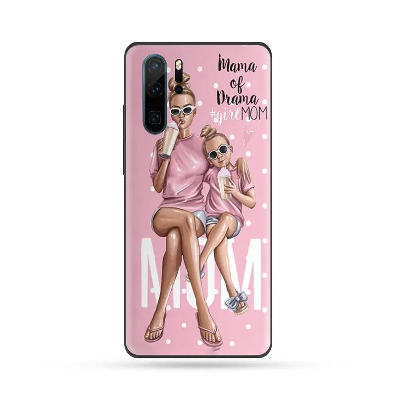 

Woman Fashion girl Super Mom baby Phone Case For Huawei Mate 9 10 20 Pro lite 20x nova 3e P10 plus P20 Pro Honor10 lite