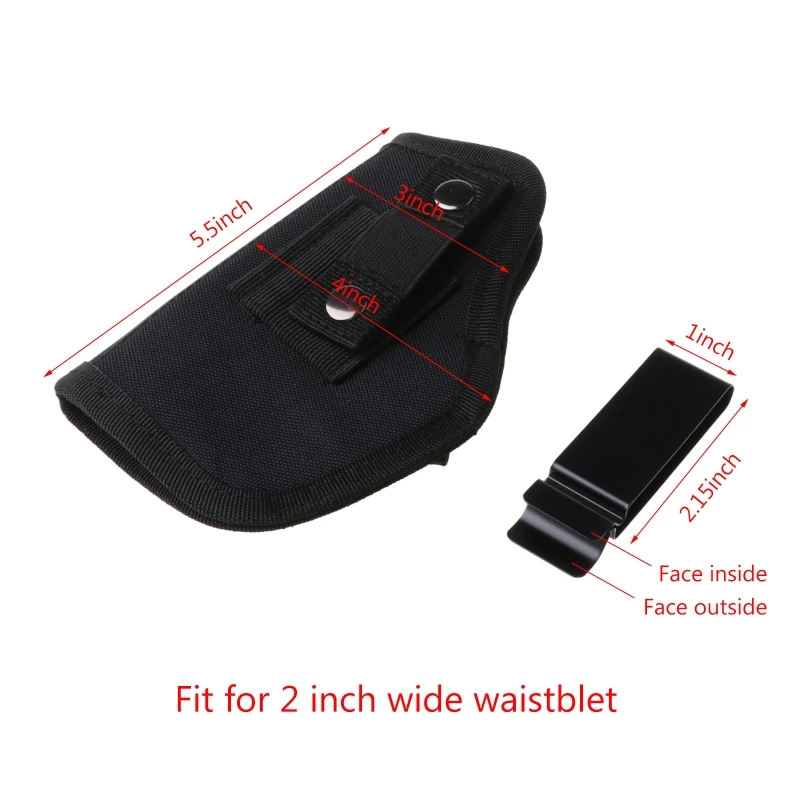 

IWB OWB Concealed Carry Holster Belt Metal Clip for Right and Left Hand Draw Airsoft Bag for All Sizes Handguns