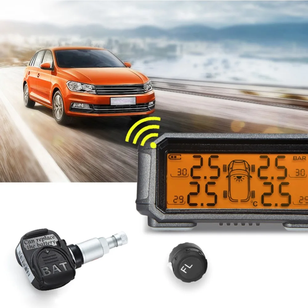 Система контроля давления в шинах TPMS 4 колеса внутренний внешний датчик