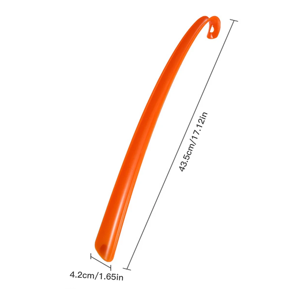 Plastic Extra Long Shoehorn Lazy Shoe Helper Handle Shoes Lifter Pull Slip Random Color | Дом и сад