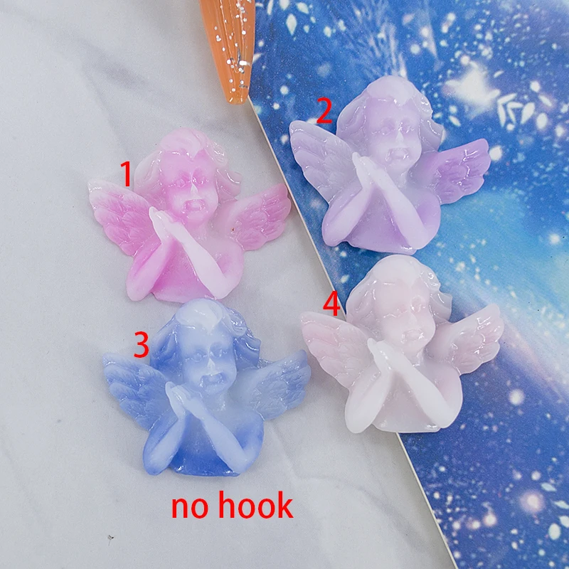 

8pcs/lot Cute Cupid Angel DIY Resin Cabochon for Earring Necklace Pendant Angel Flatback Relief Children's toys Homemade Gift