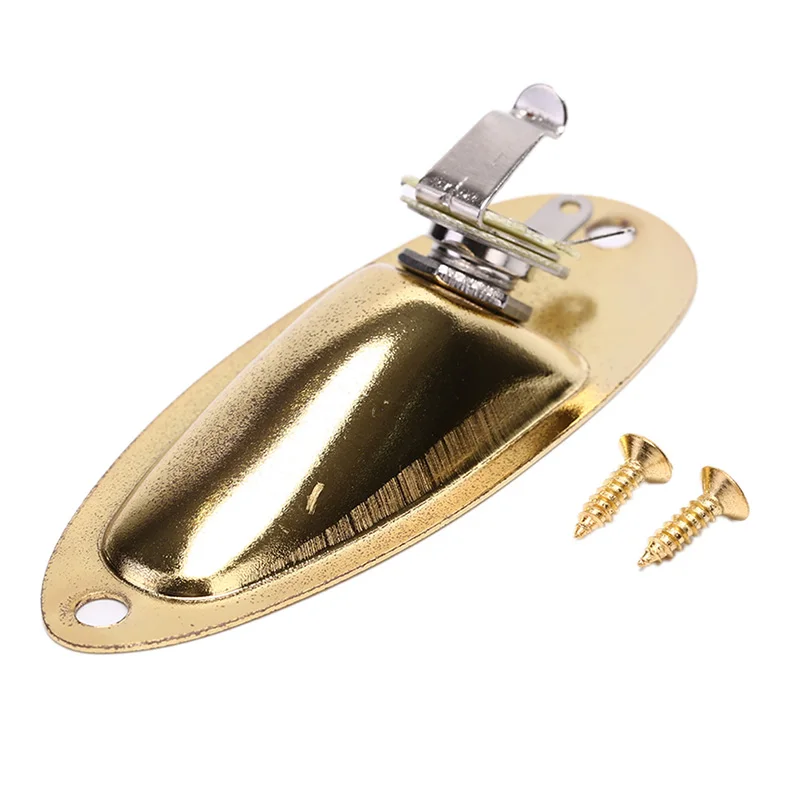 

Professional Boat Style 1/4" Guitar Pickup Output Input Chrome Jack Plug Socket for Strat Electric Guitars Guitar Parts